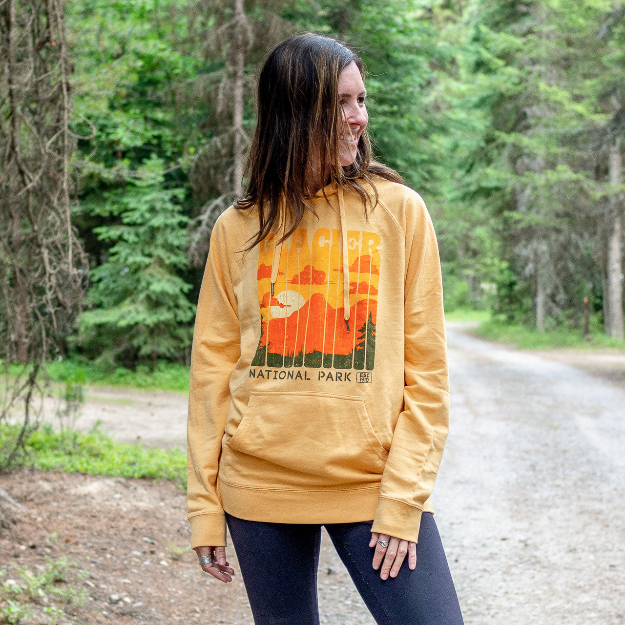Glacier National Park Drop Letter Hoodie