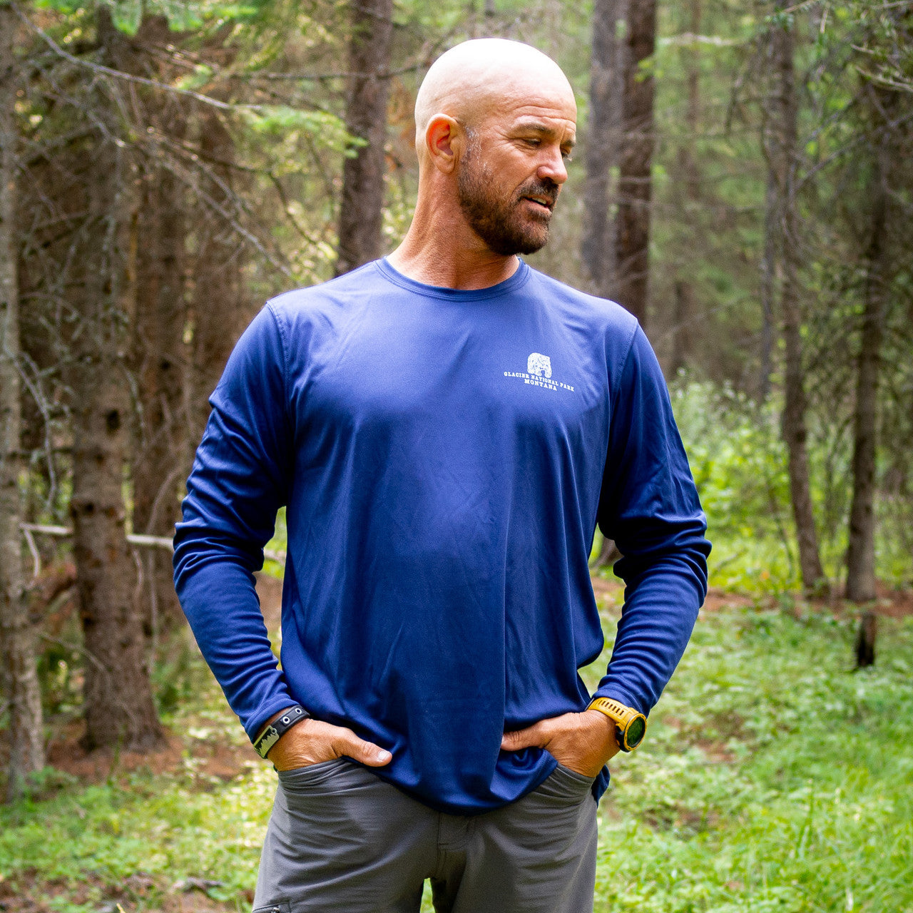 Glacier Map Long Sleeved Tech Shirt