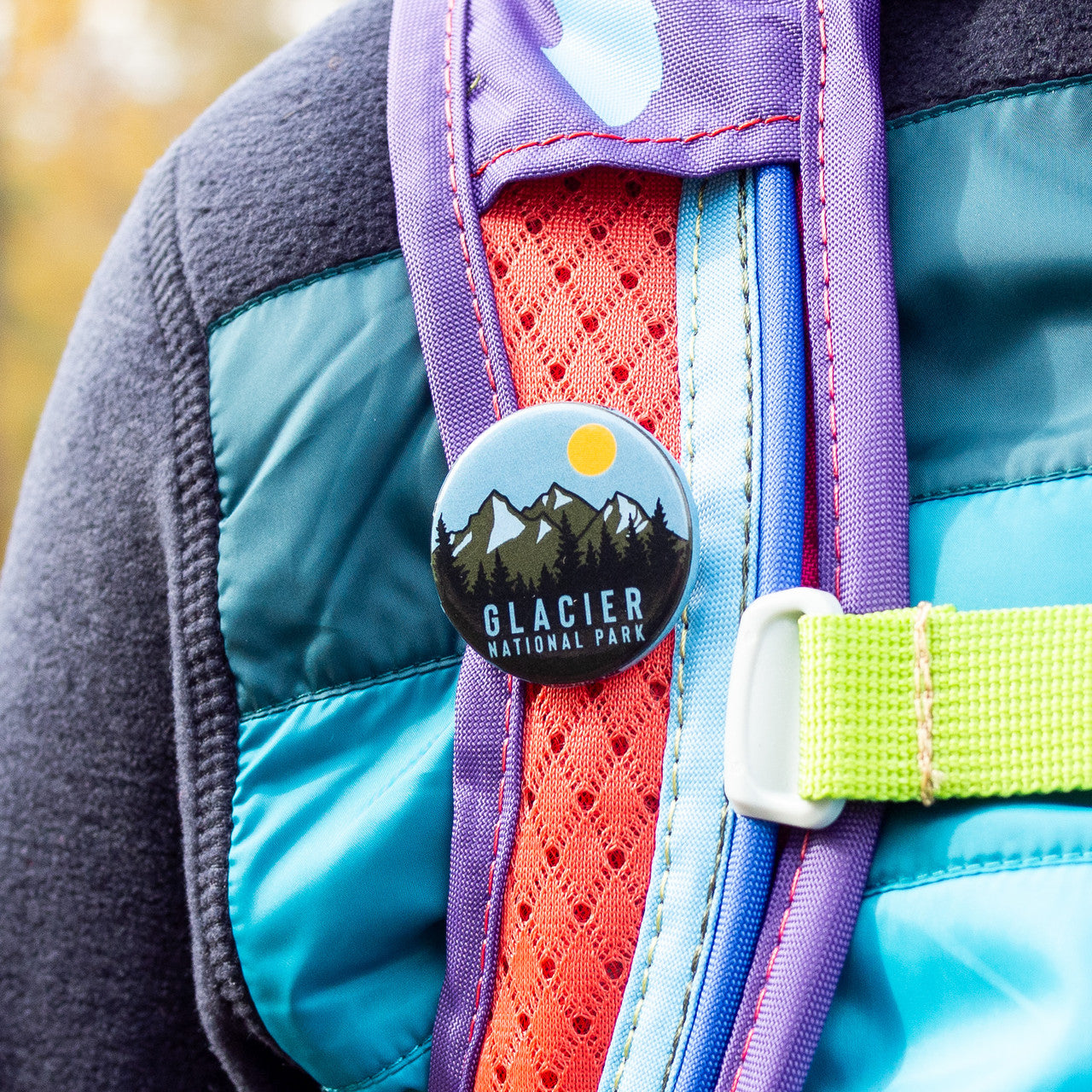Glacier Mountains Button