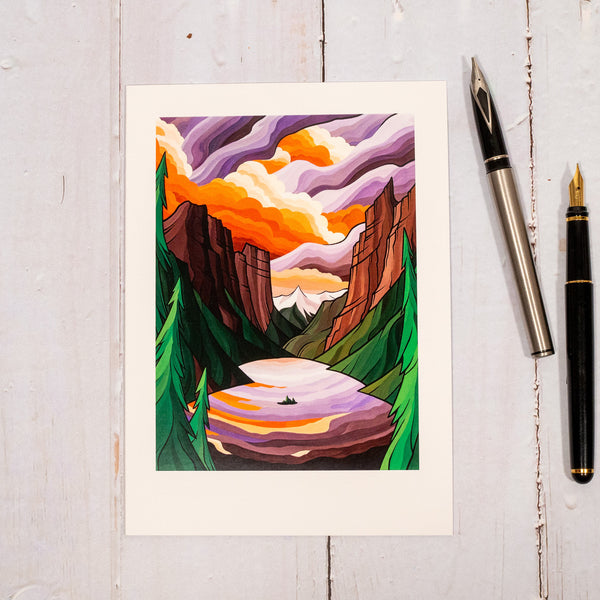 St Mary Lake Notecard