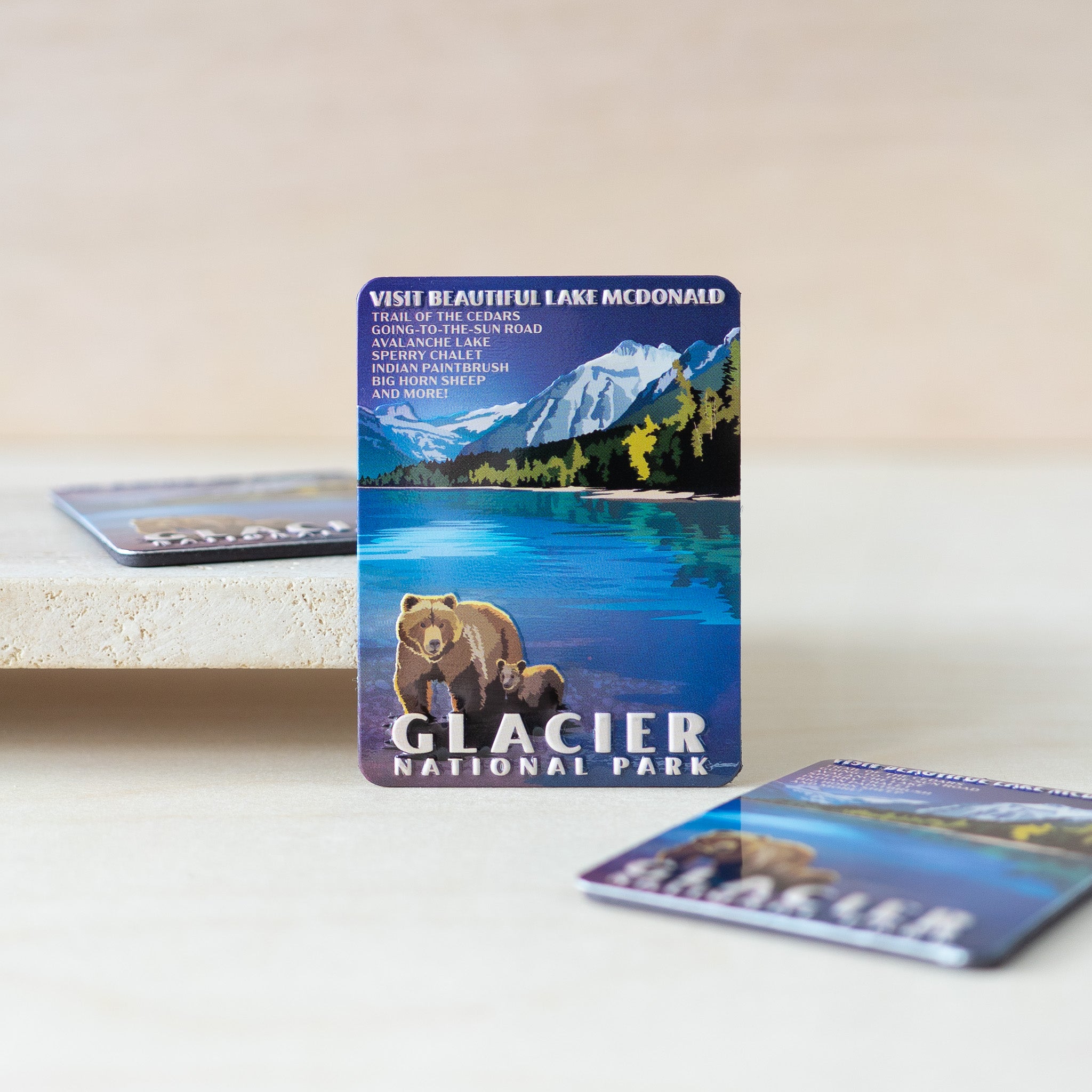 Tin Retro Lake McDonald Magnet