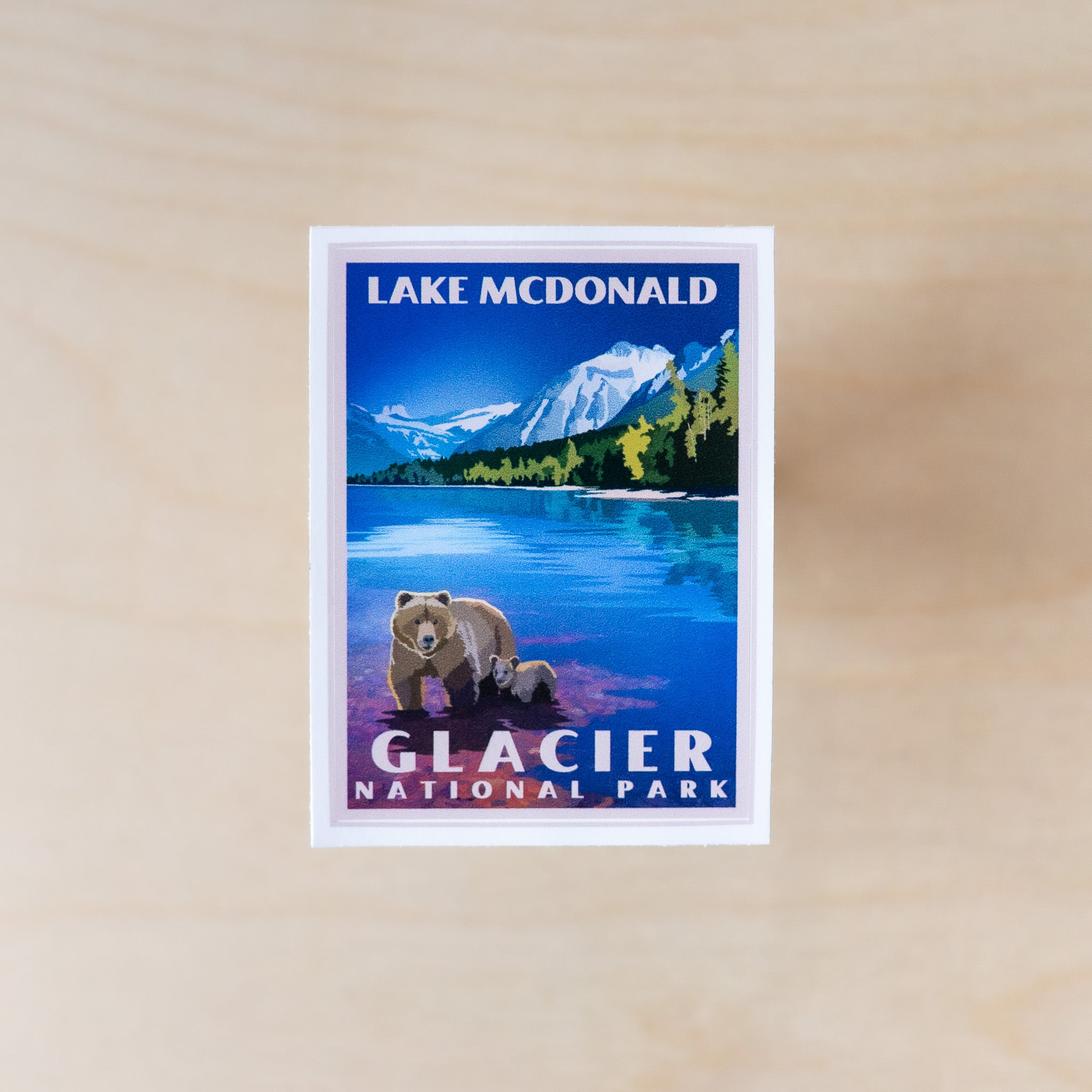 Retro Lake McDonald Sticker