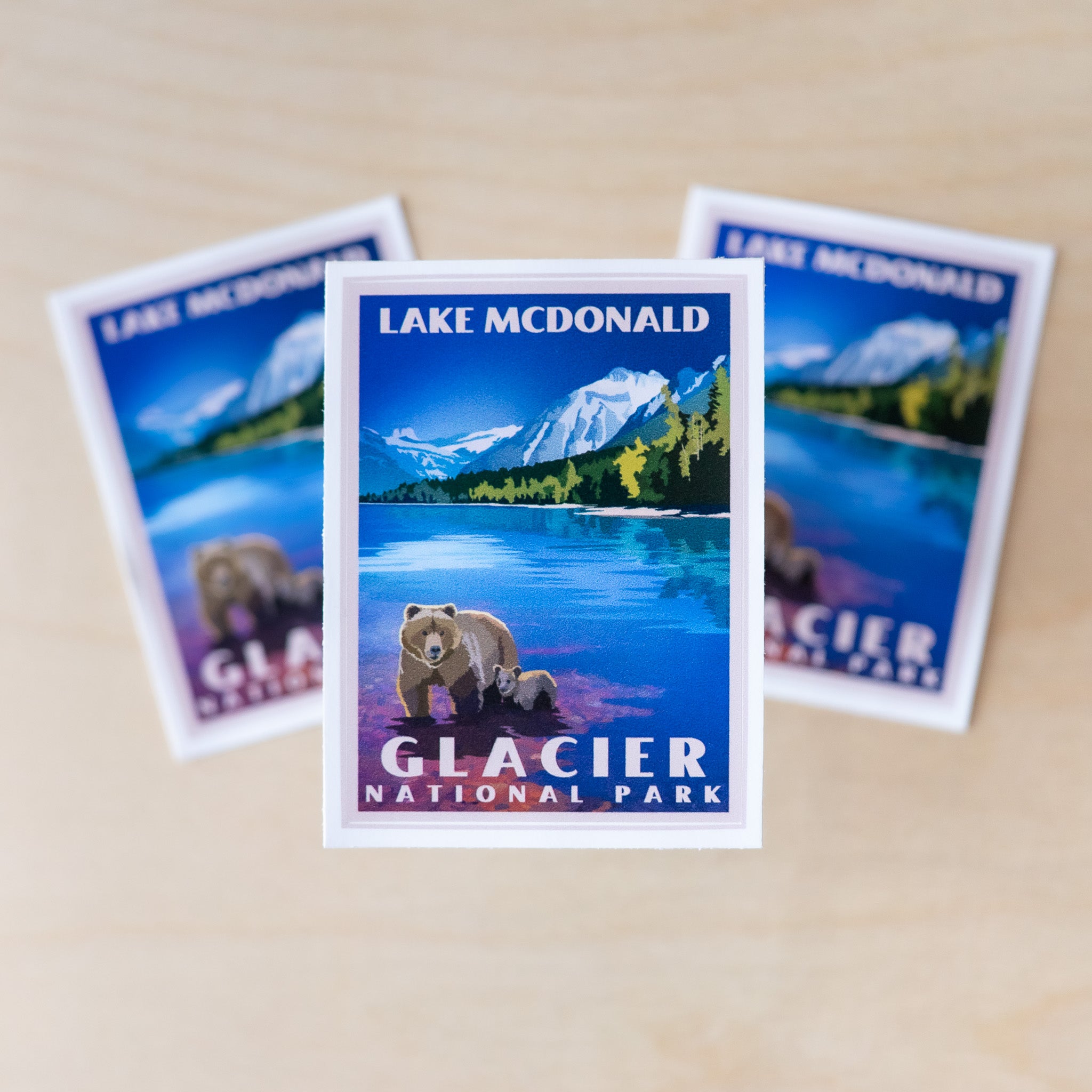 Retro Lake McDonald Sticker