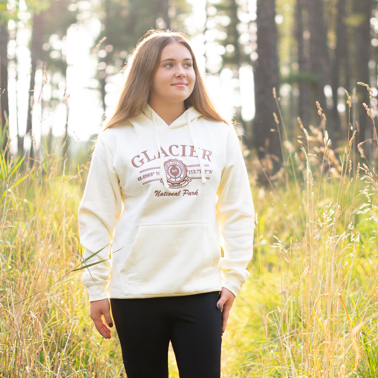 Embroidered Glacier National Park Hoodie