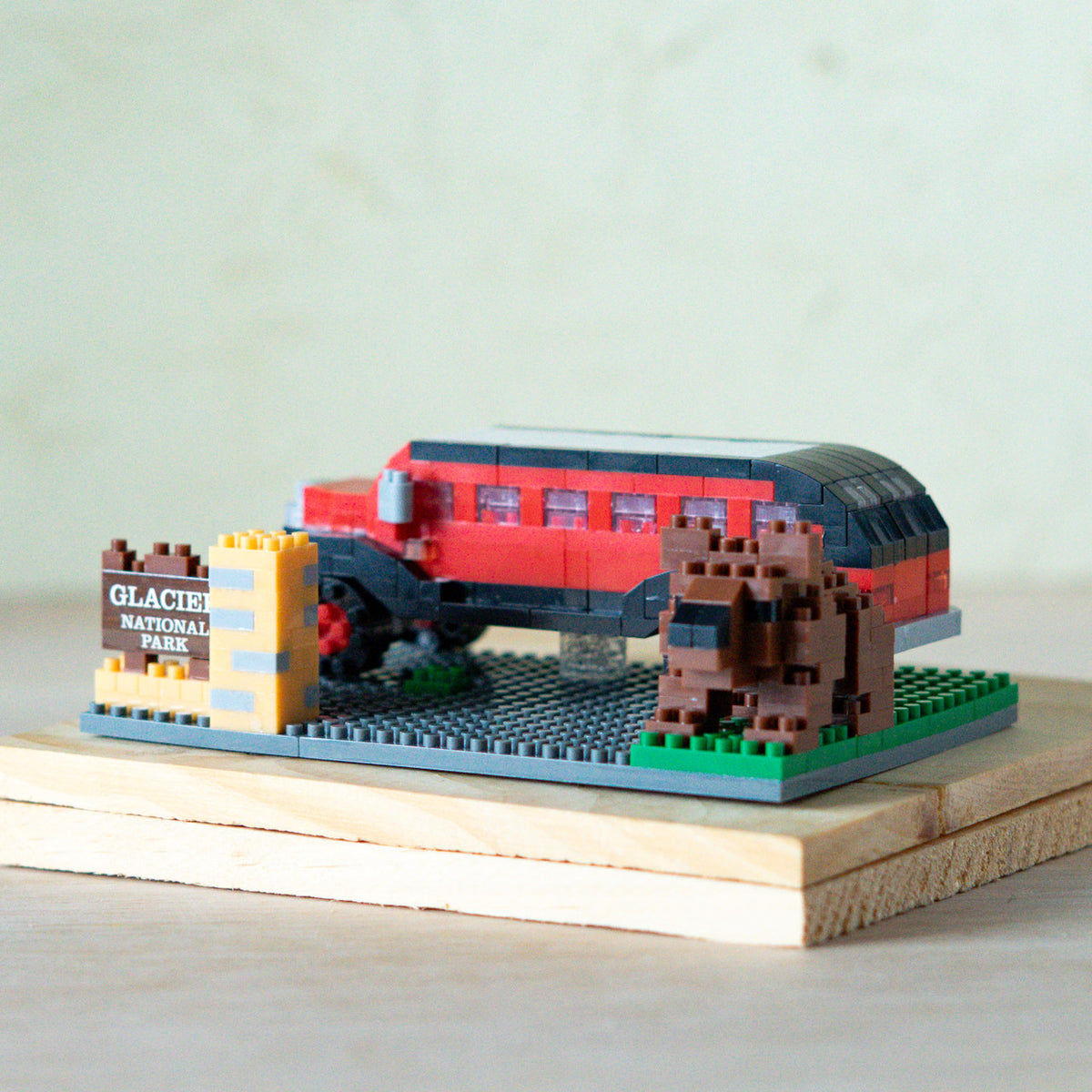 Construction Block Bus Red Bus Mini Building Blocks – Glacier National Park Conservancy