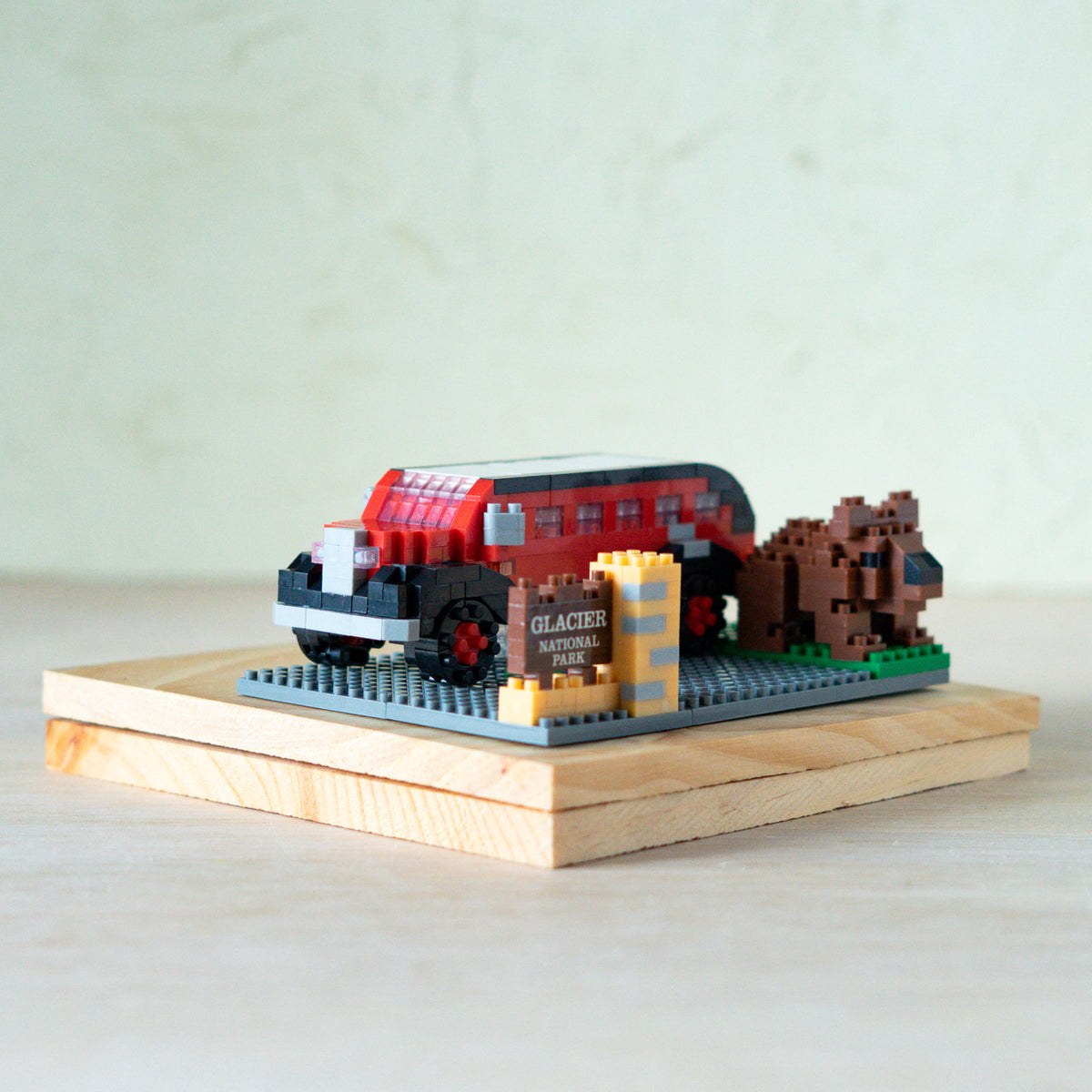 Construction Block Bus Red Bus Mini Building Blocks – Glacier National Park Conservancy
