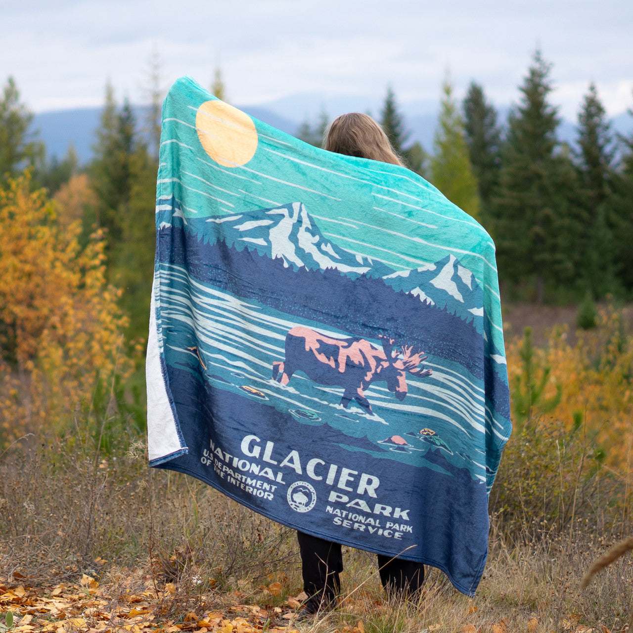Glacier WPA Lake Fleece Blanket