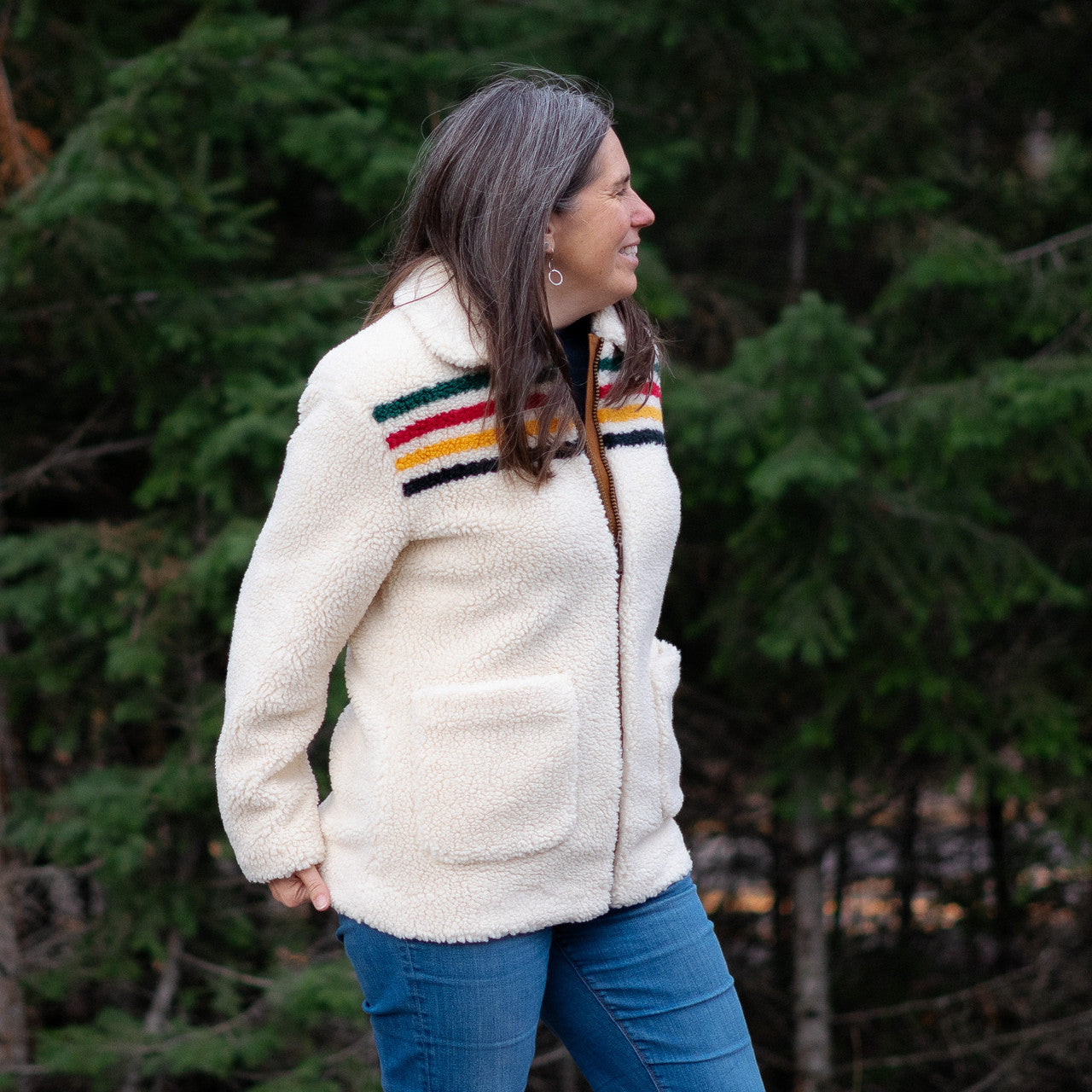 Pendleton Glacier Stripes Sherpa Jacket
