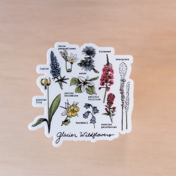 Glacier Wildflowers Sticker