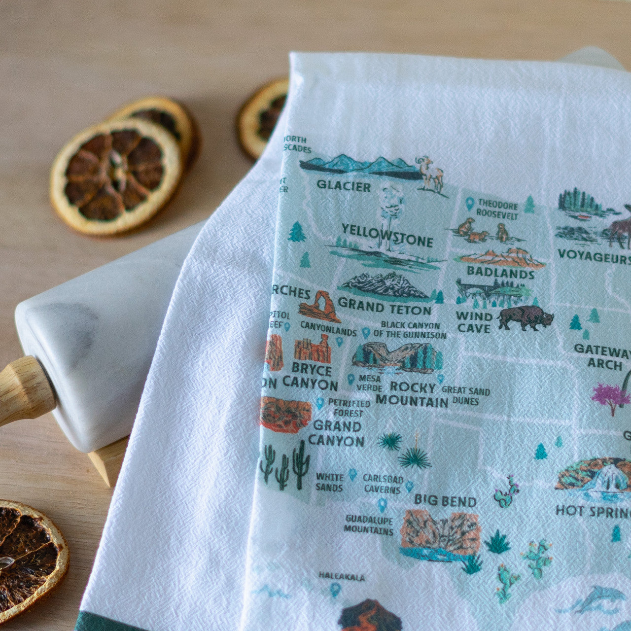 National Parks Tea Towel