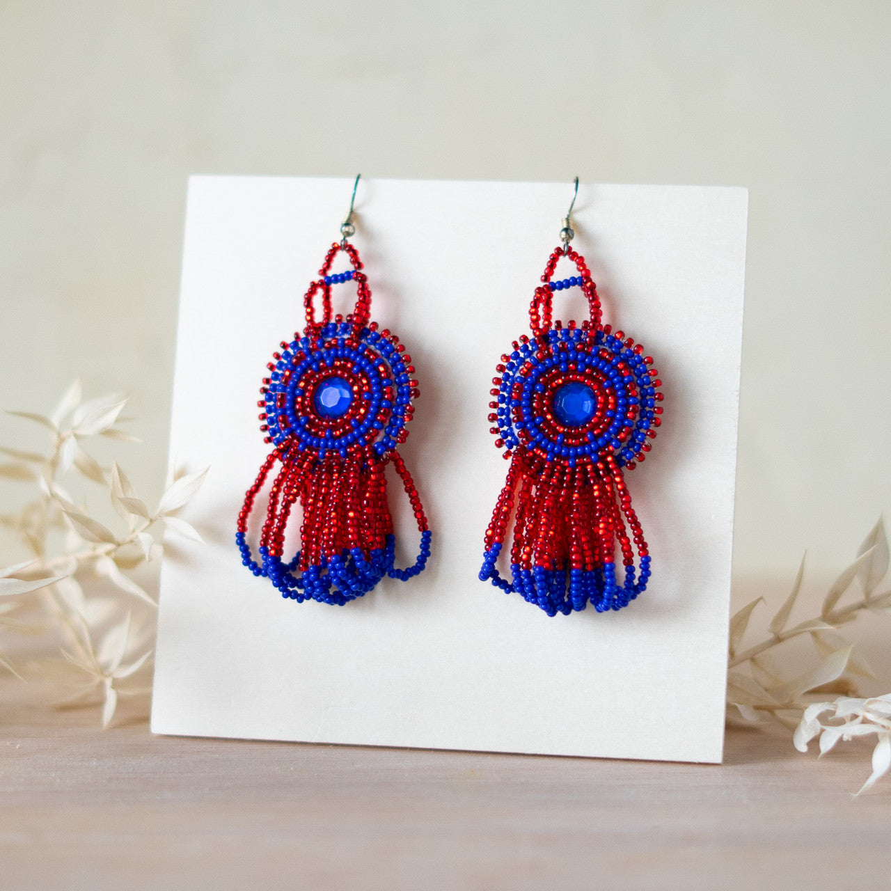 Beaded Statement Earrings