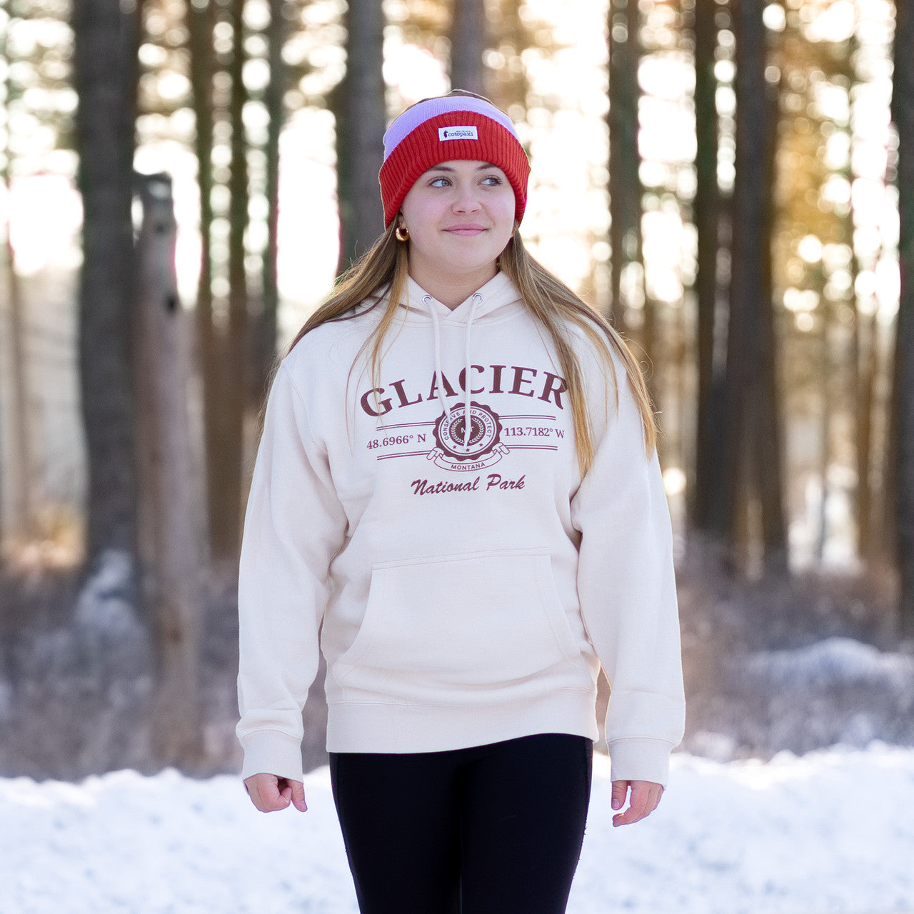 Natural Glacier National Park Hoodie (printed)