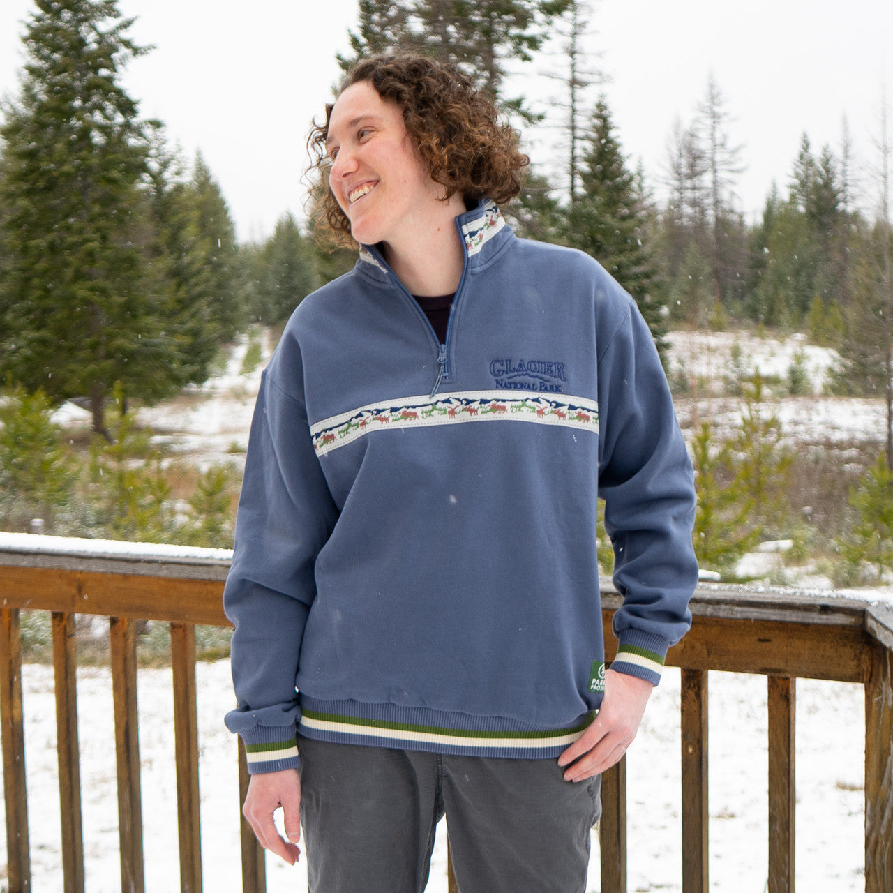 Moose Quarter Zip Sweatshirt