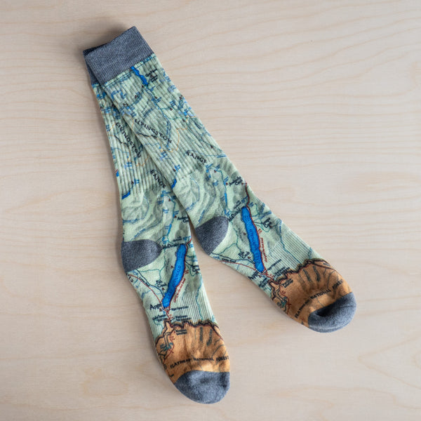Glacier Map Socks