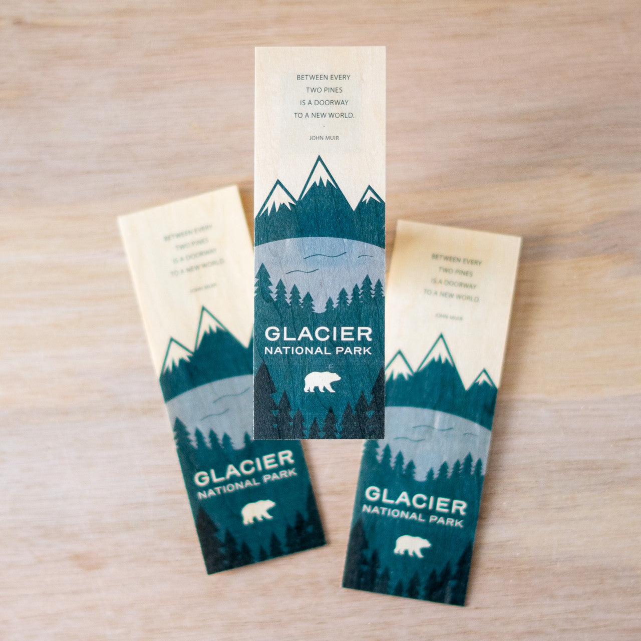 John Muir Quote Wood Bookmark
