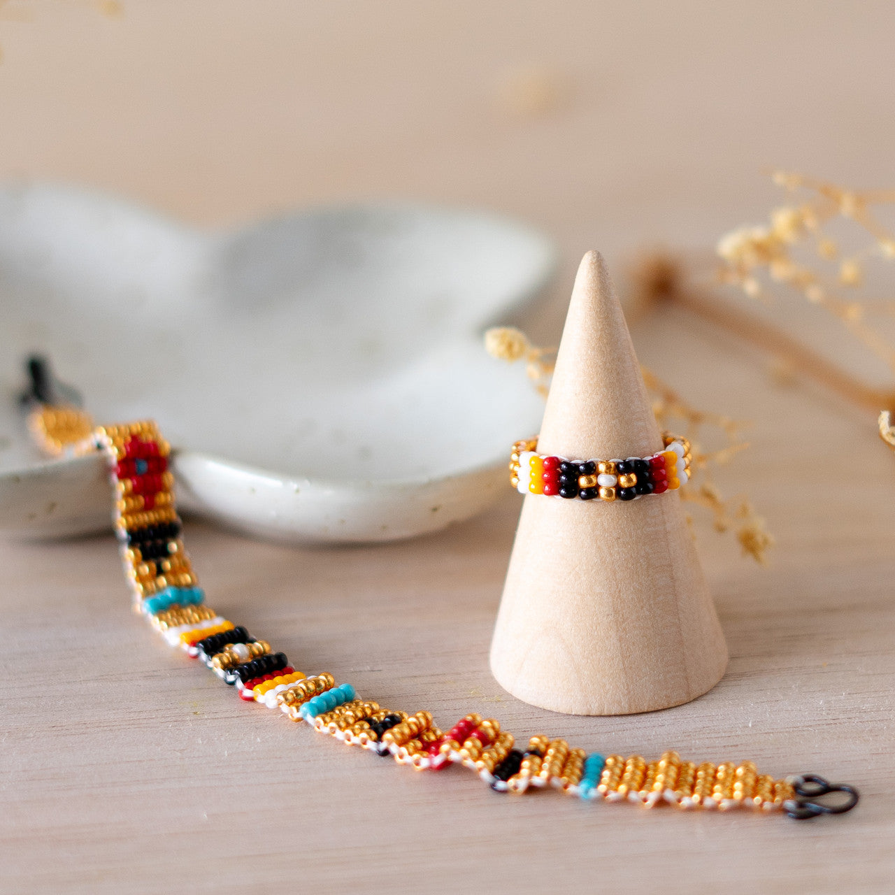 Gold Beaded Bracelet
