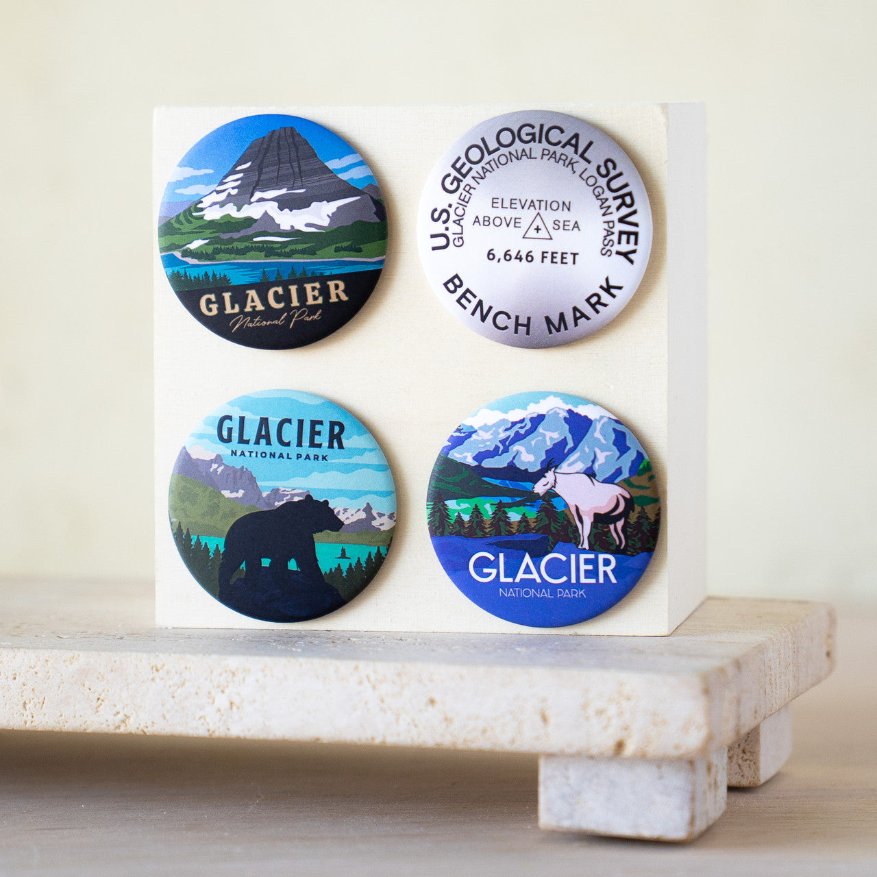 Glacier Magnet Set of 4