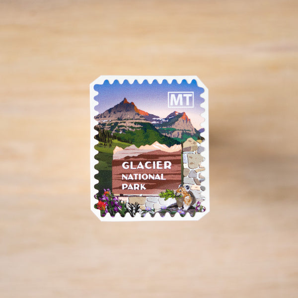 Glacier Travel Stamp Sticker