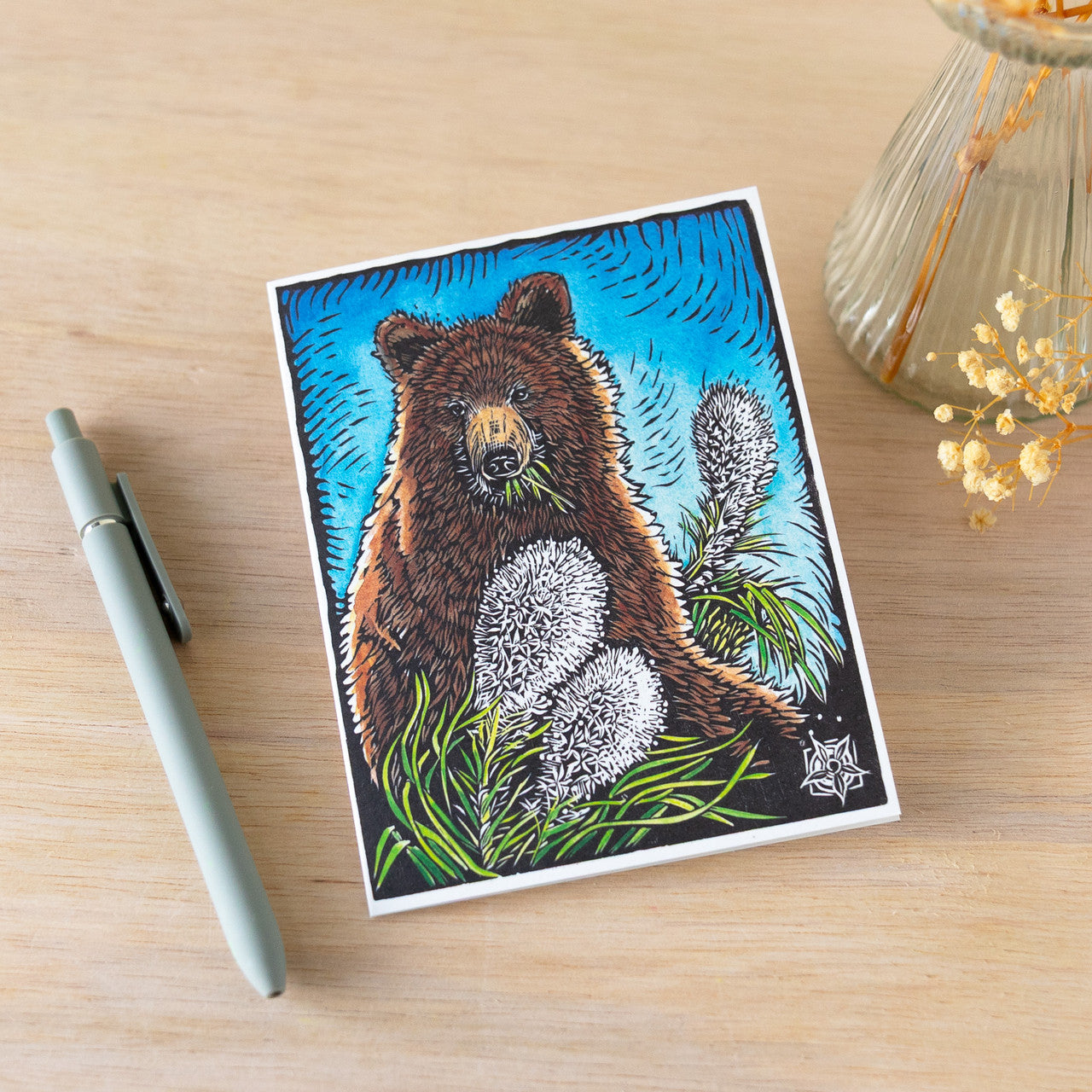 Beargrass Block Print Card