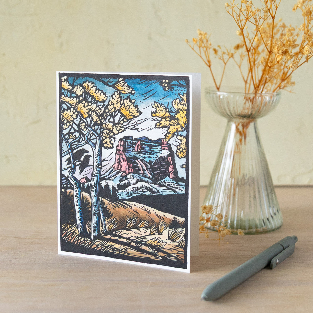 Chief Mountain Block Print Card
