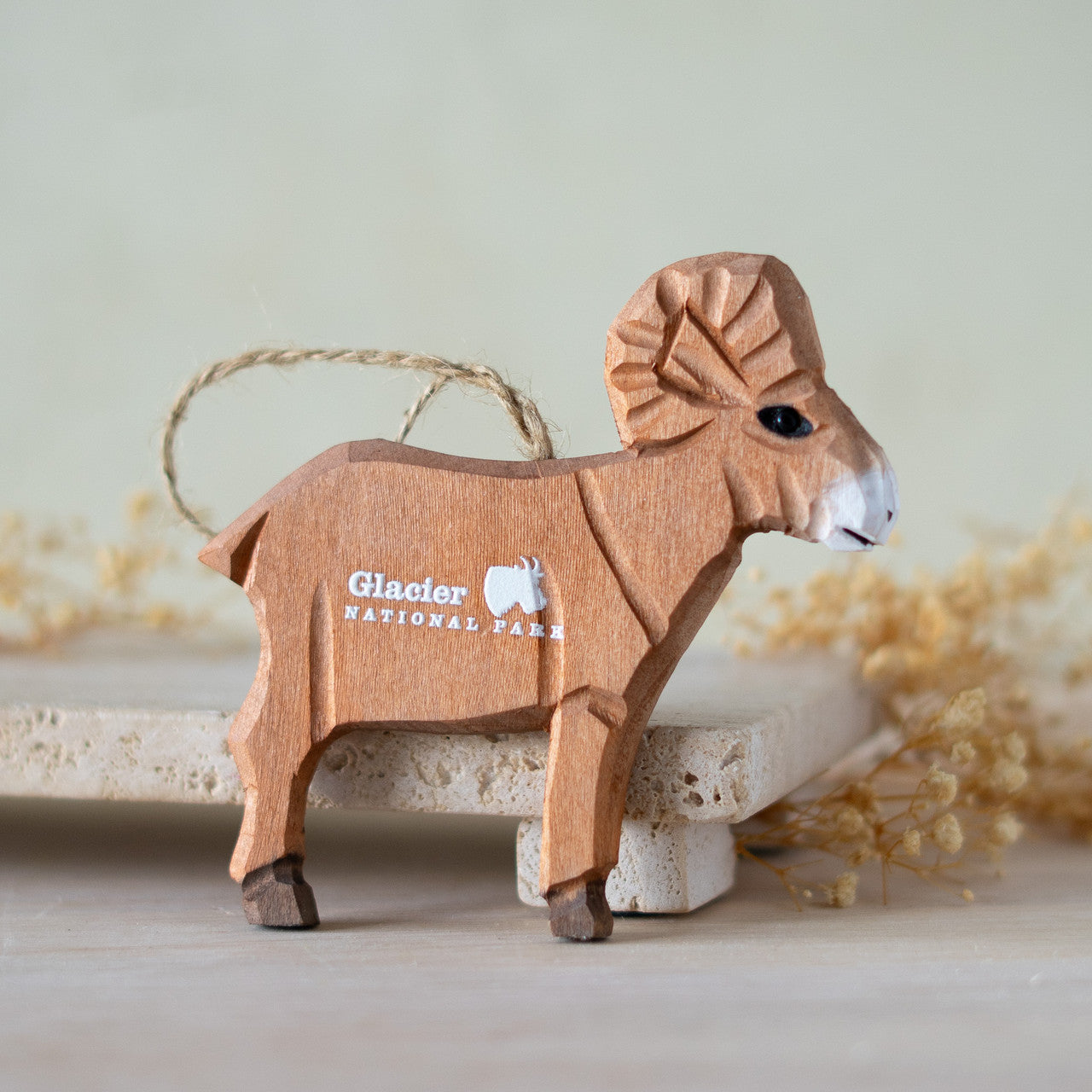 Wood Bighorn Ornament