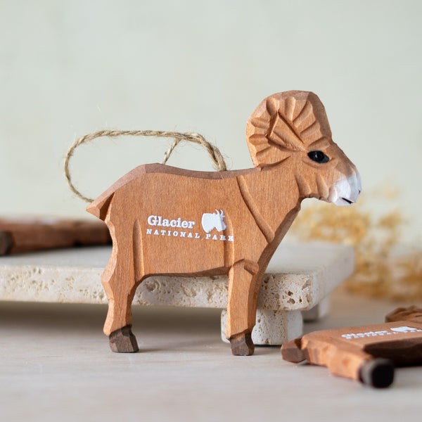 Wood Bighorn Ornament