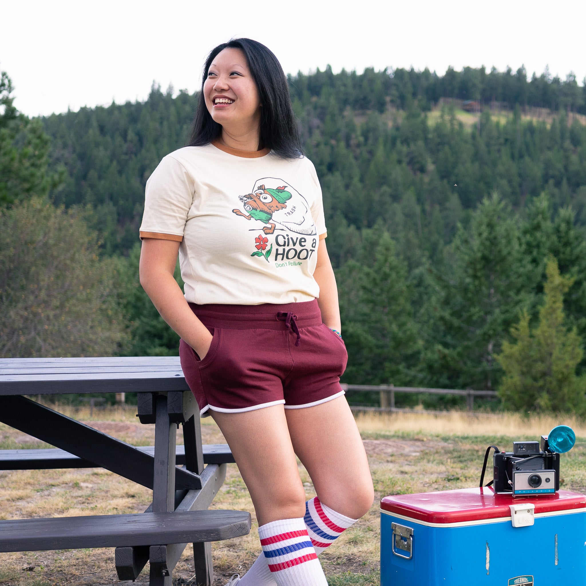 Give a Hoot, Don't Pollute Ringer T-Shirt