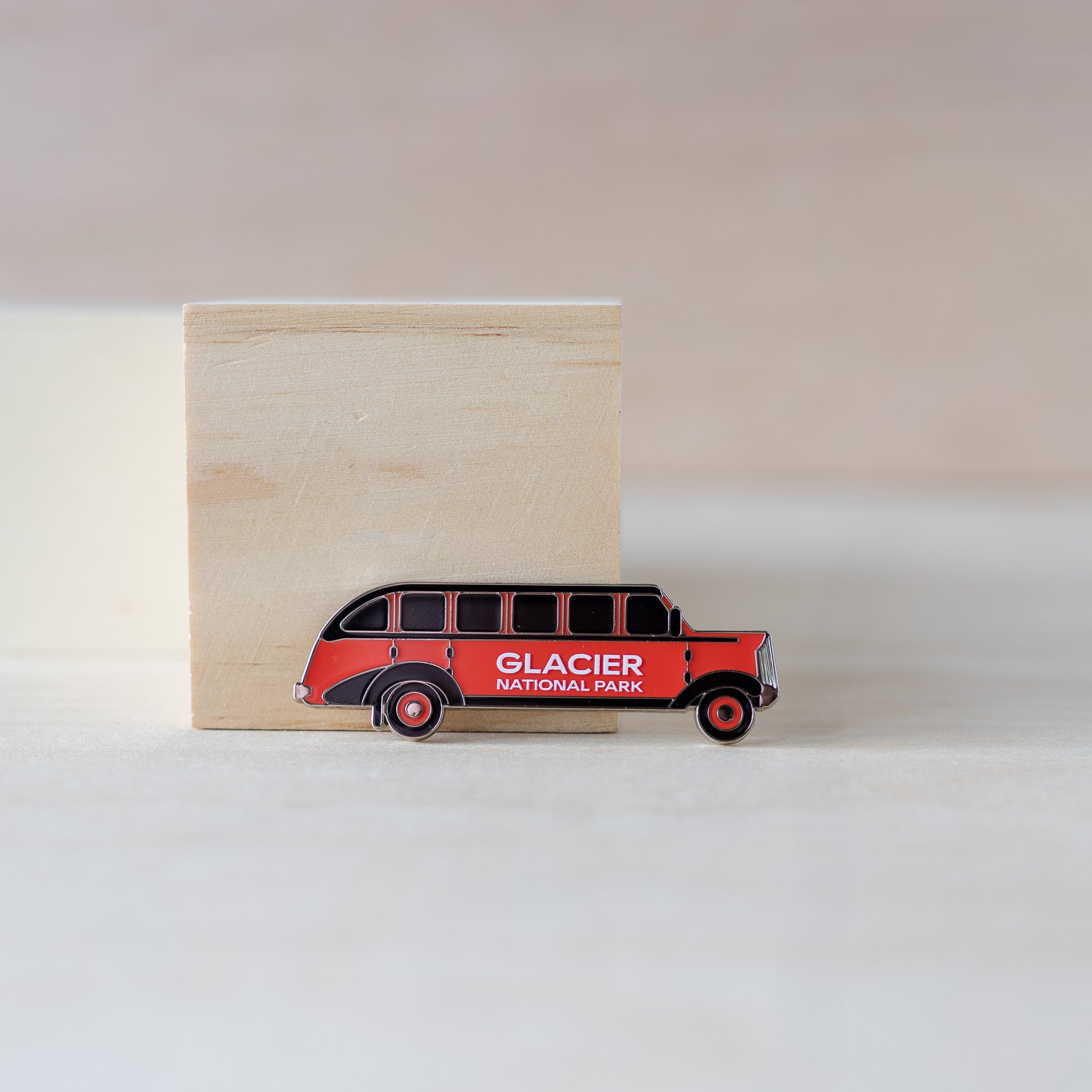 Red Bus Metal Magnet