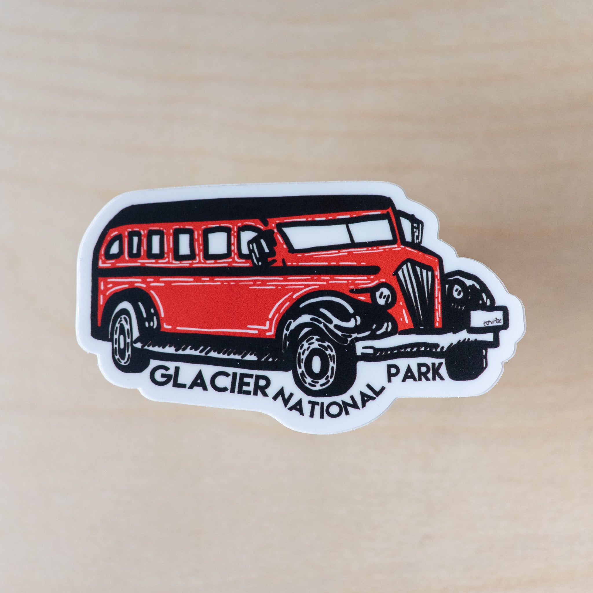 Red Bus Sticker