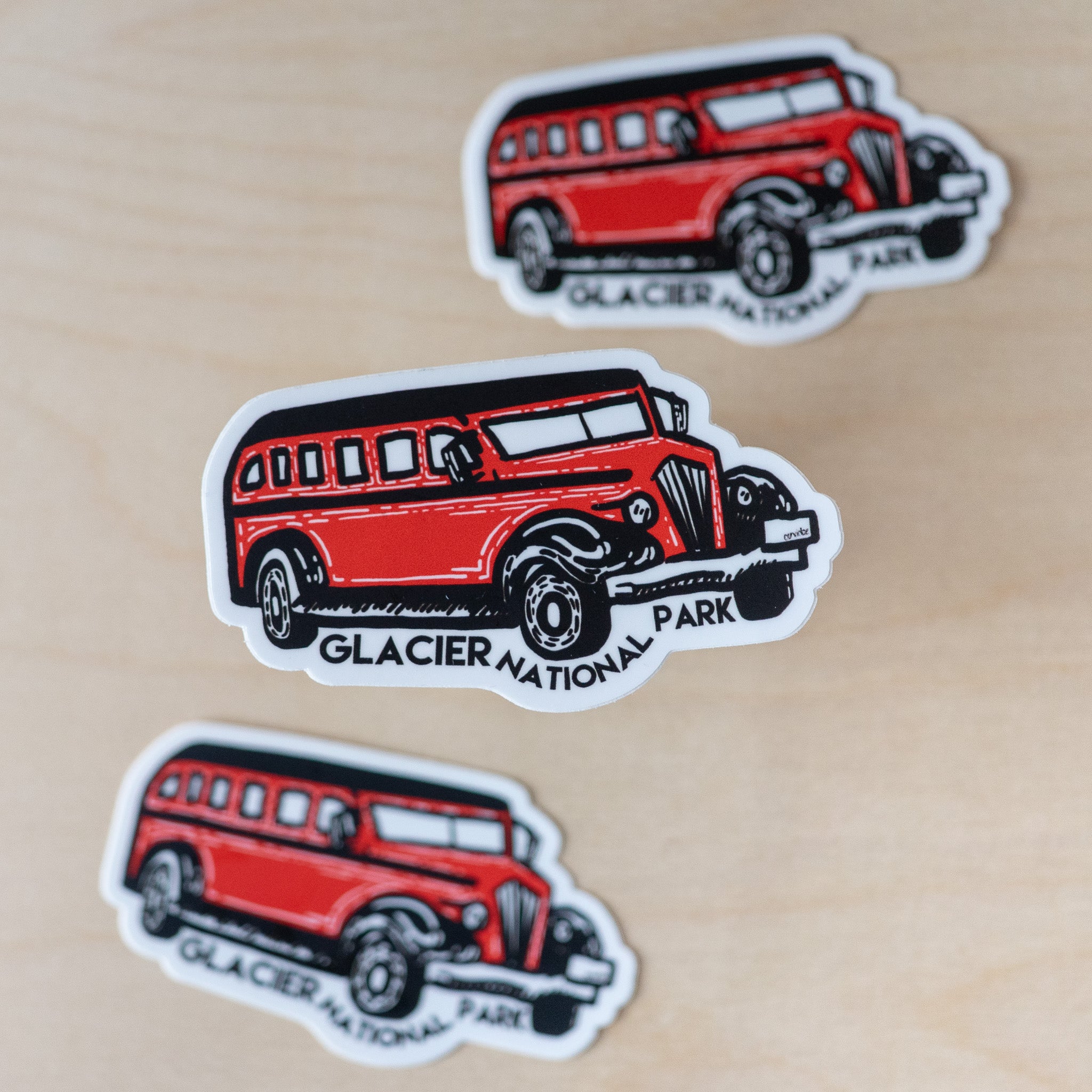 Red Bus Sticker