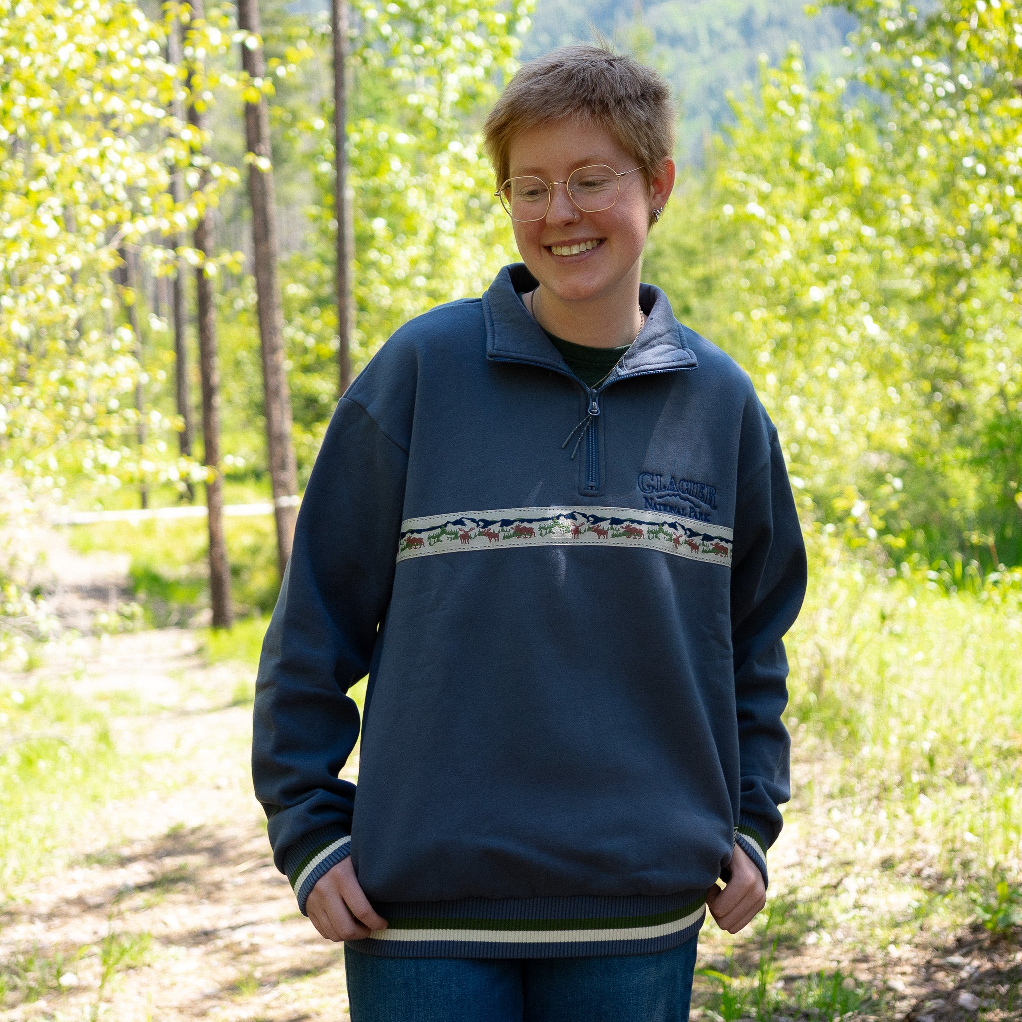 Moose Quarter Zip Sweatshirt