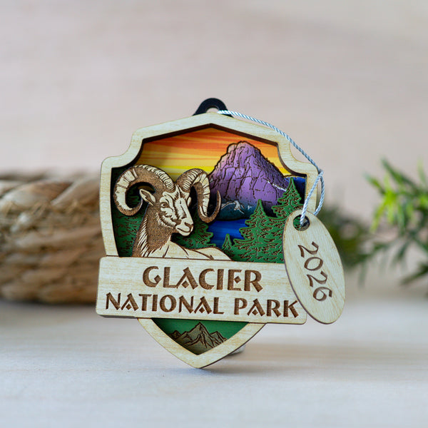 2026 Sinopah and Bighorn Wood Ornament