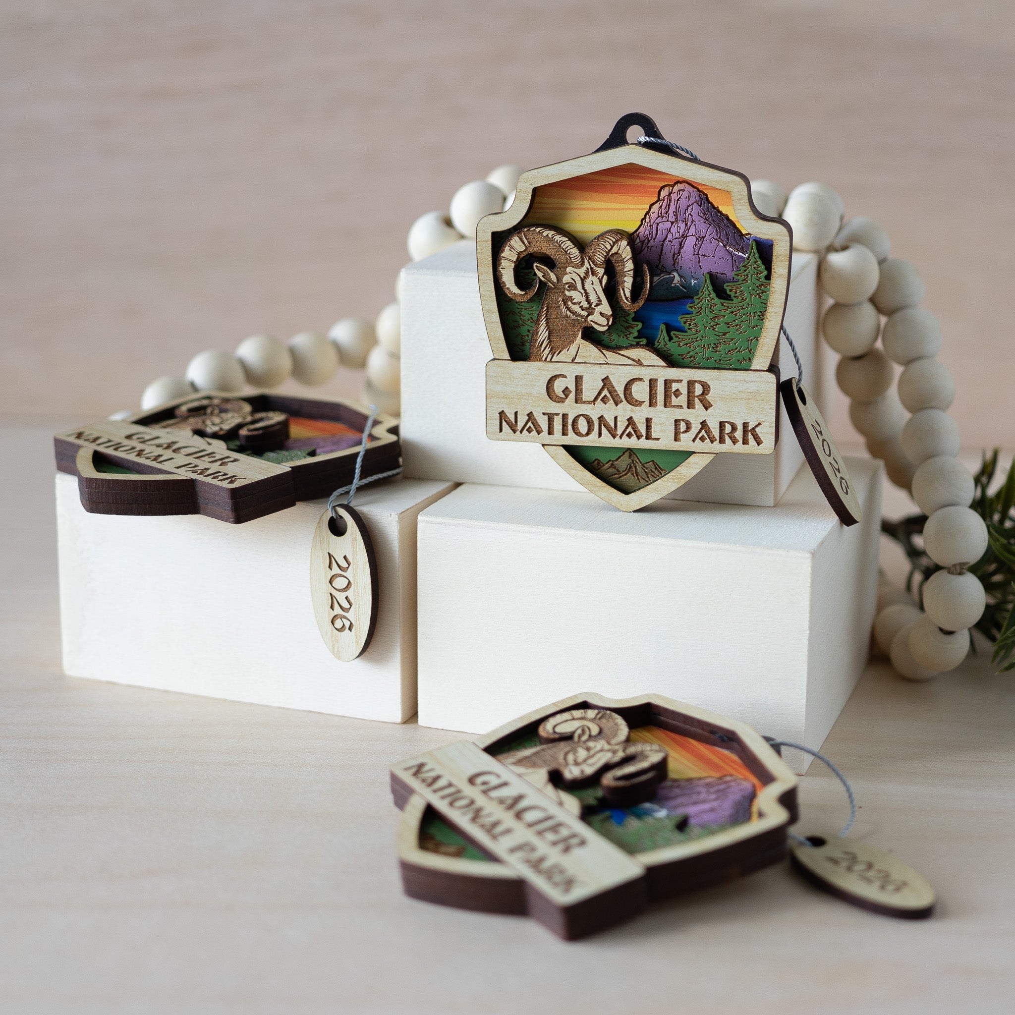 2026 Sinopah and Bighorn Wood Ornament