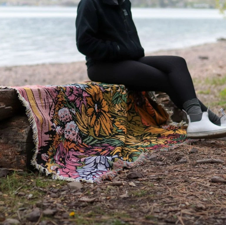 Wildflower Meadow Knit Blanket