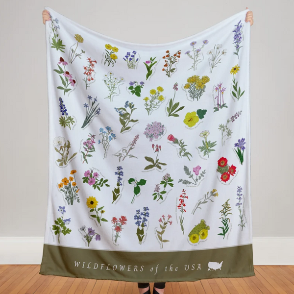 USA Wildflowers Fleece Blanket