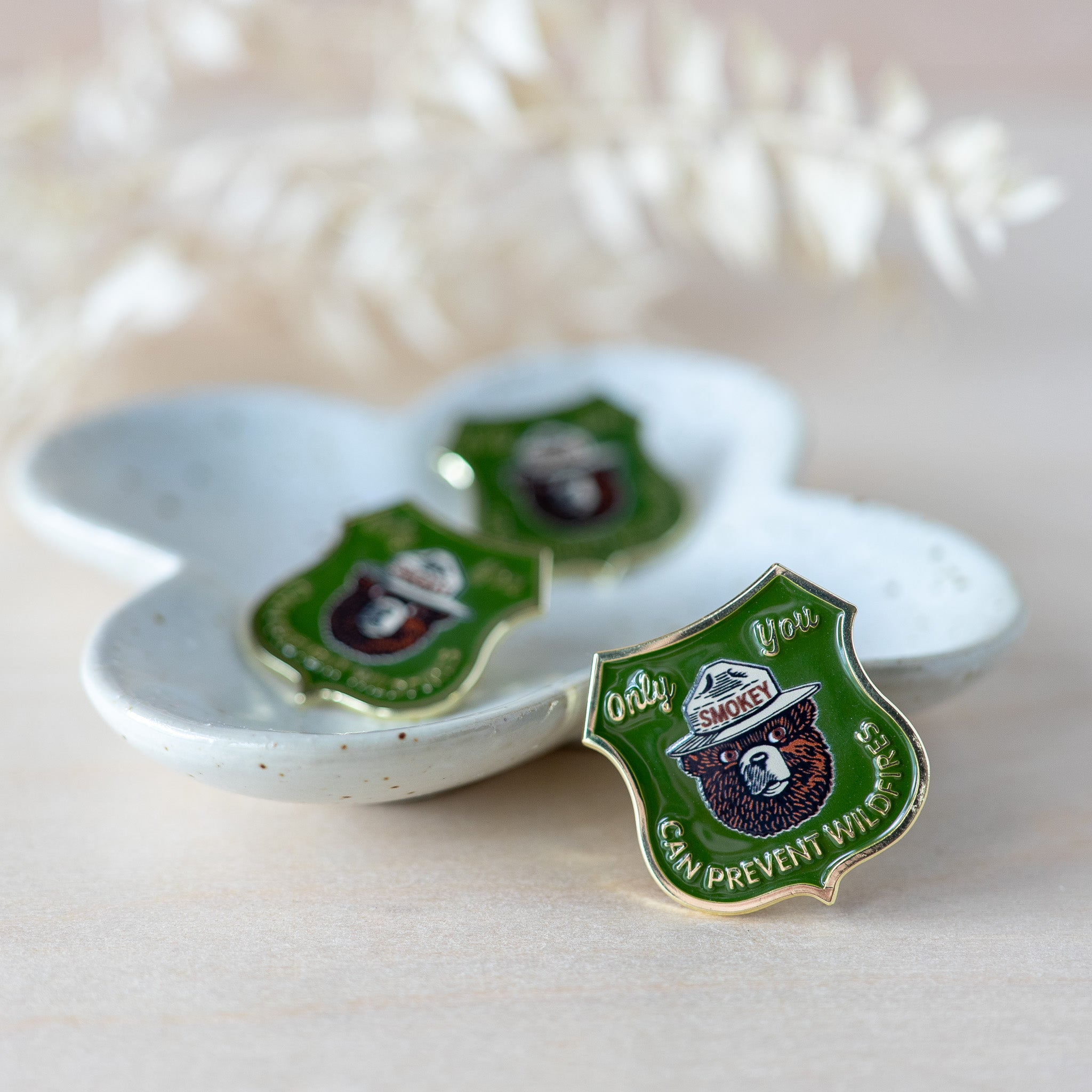 Smokey Bear Shield Pin