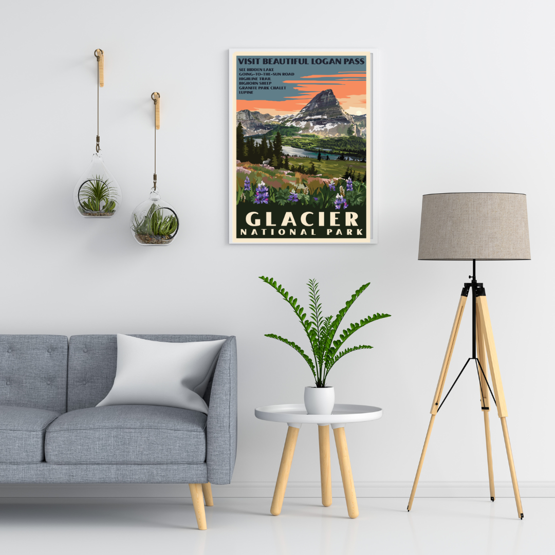 Retro Logan Pass Poster