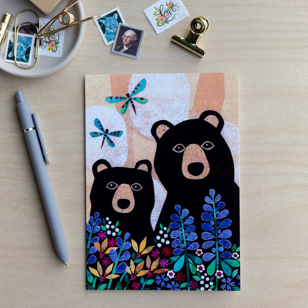 Bears in the Flowers Notecard