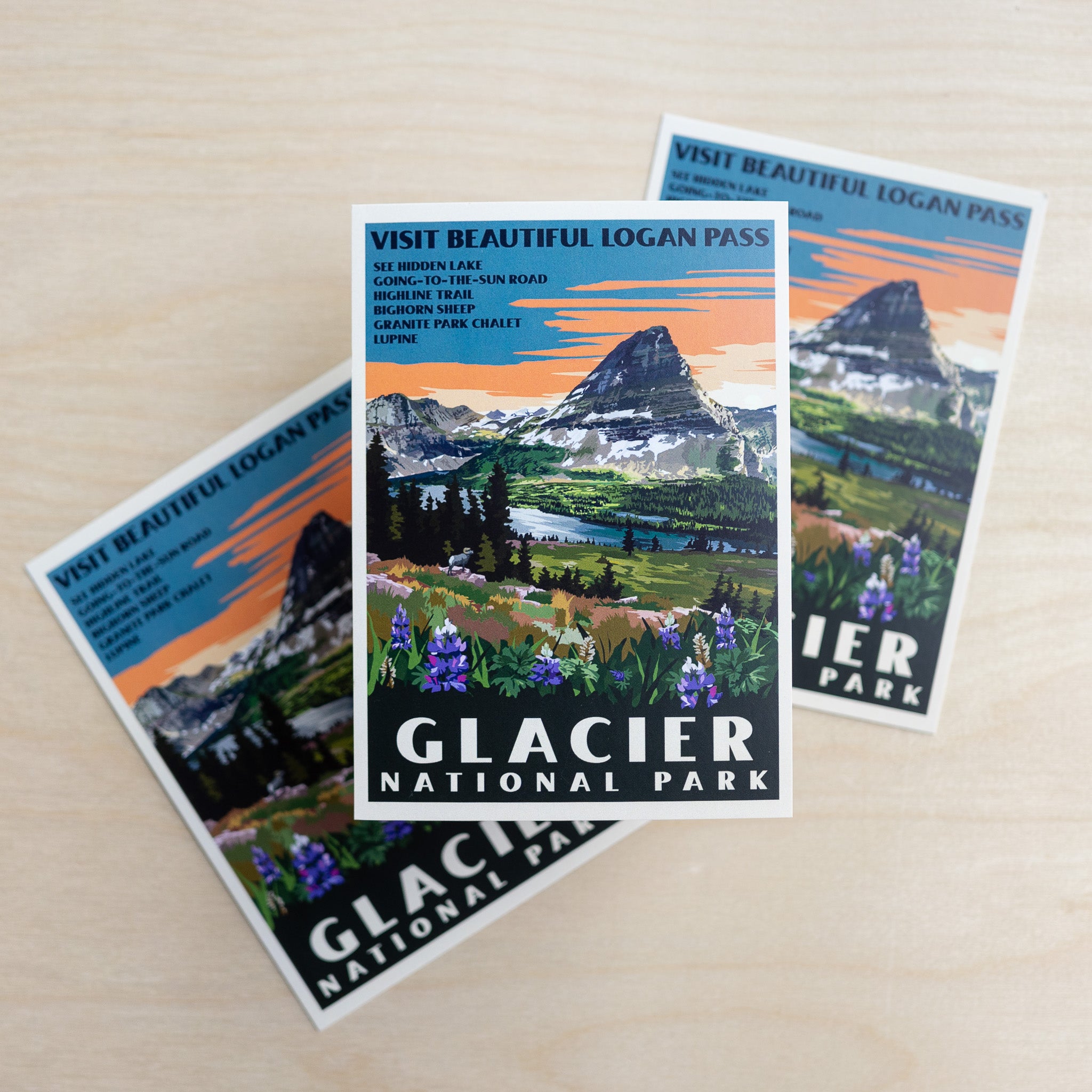 Retro Logan Pass Postcard