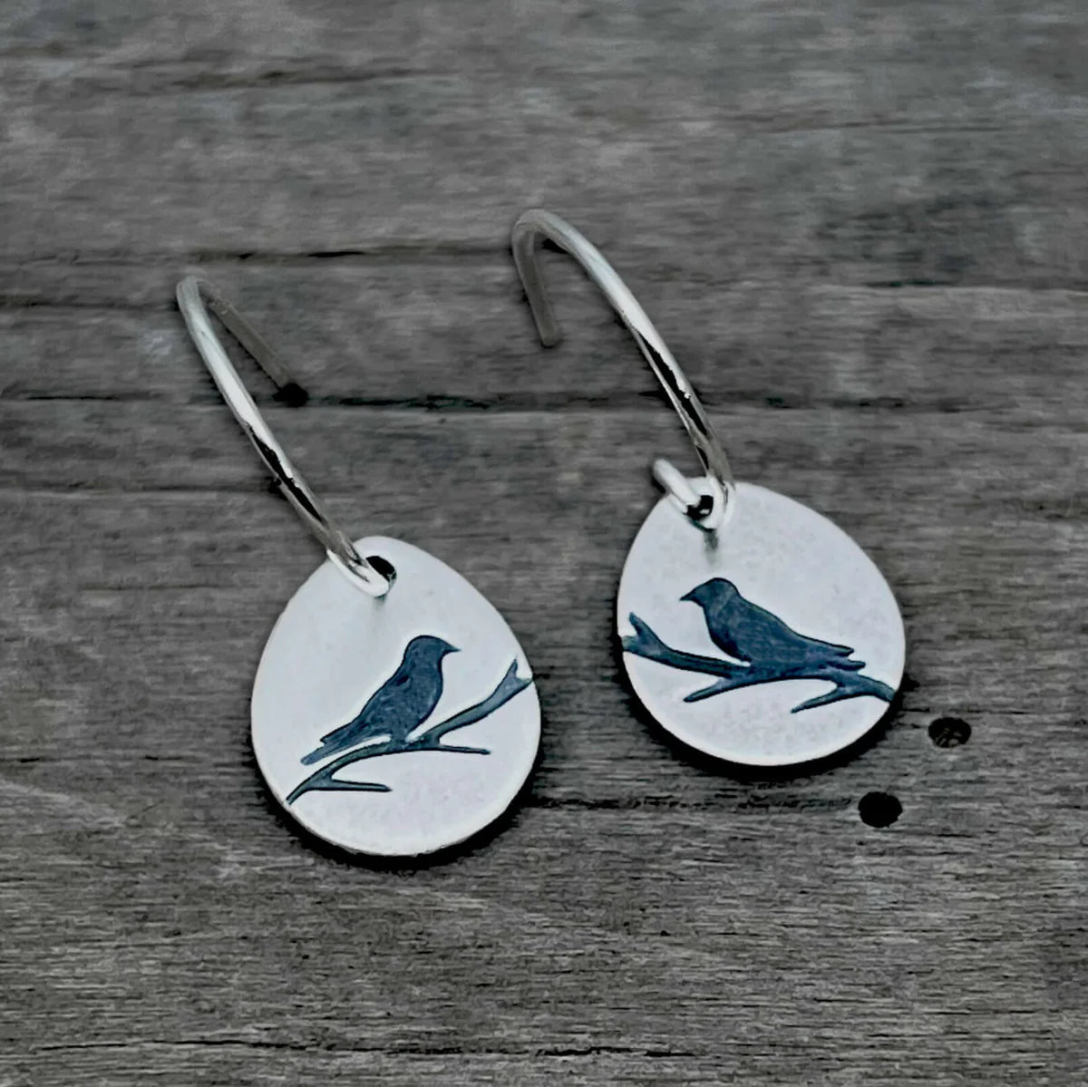 Bluebird Earrings- Silver