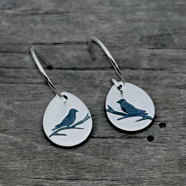Bluebird Earrings- Silver