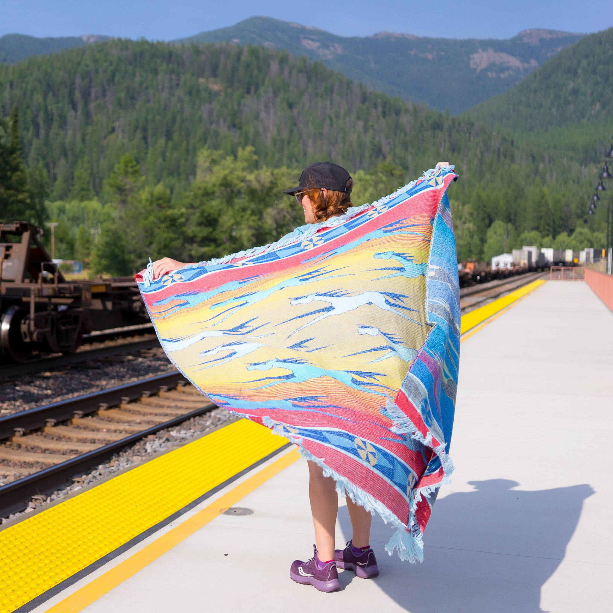 Pony Express Throw Blanket