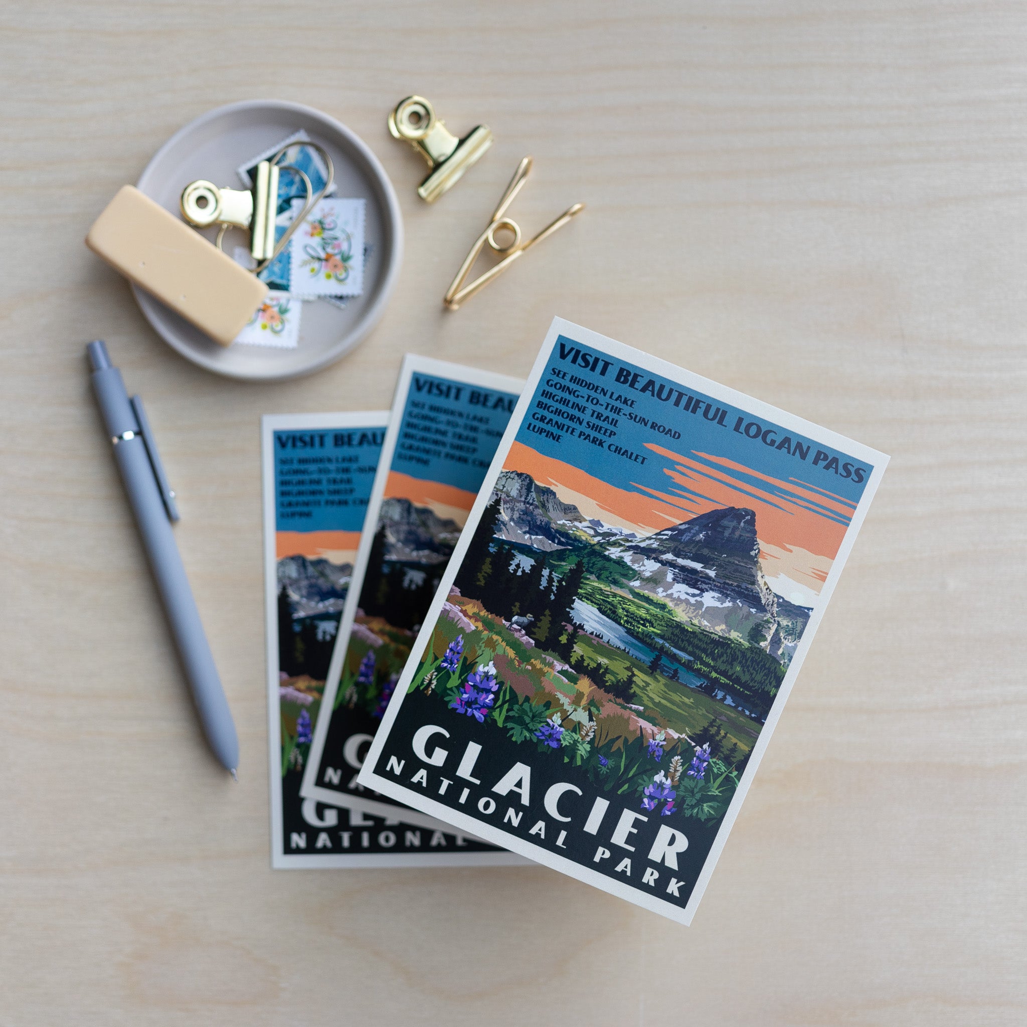 Retro Logan Pass Postcard