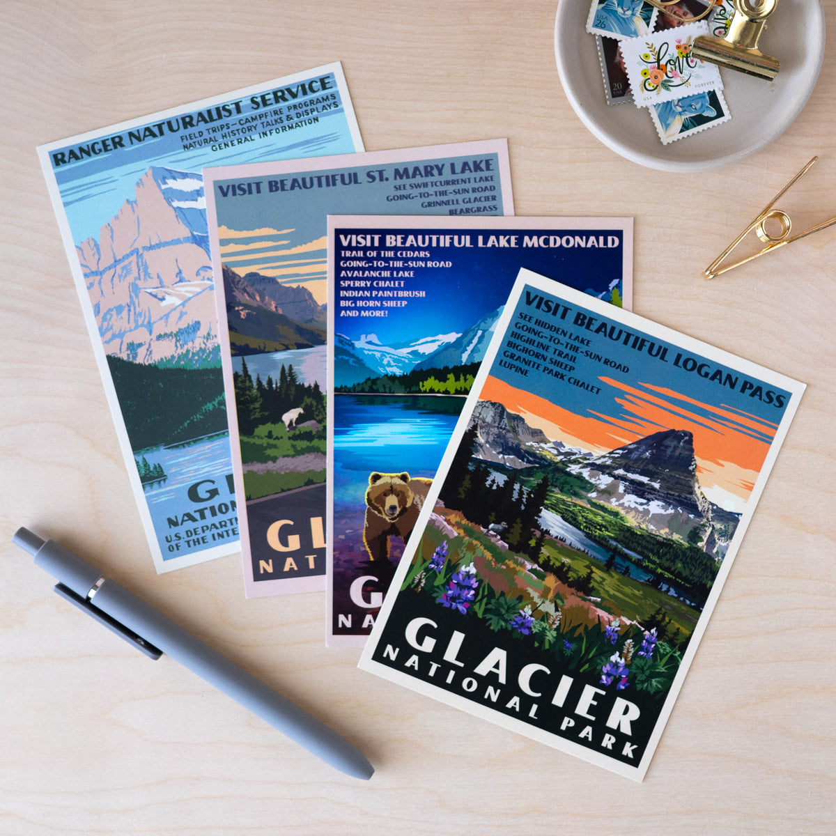 Retro Postcard Set