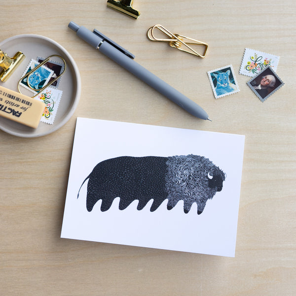 Many-leg Bison Notecard