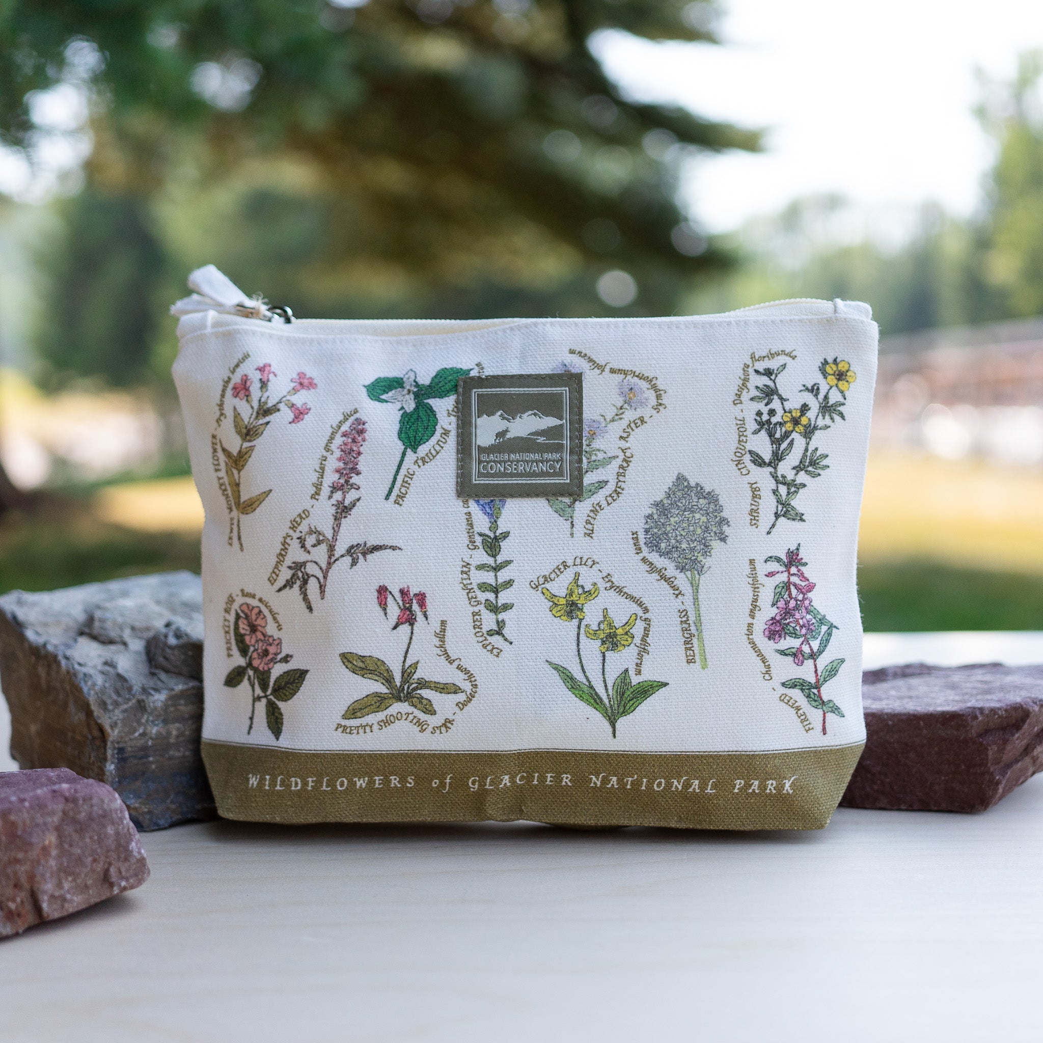 Glacier Wildflowers Zip Pouch