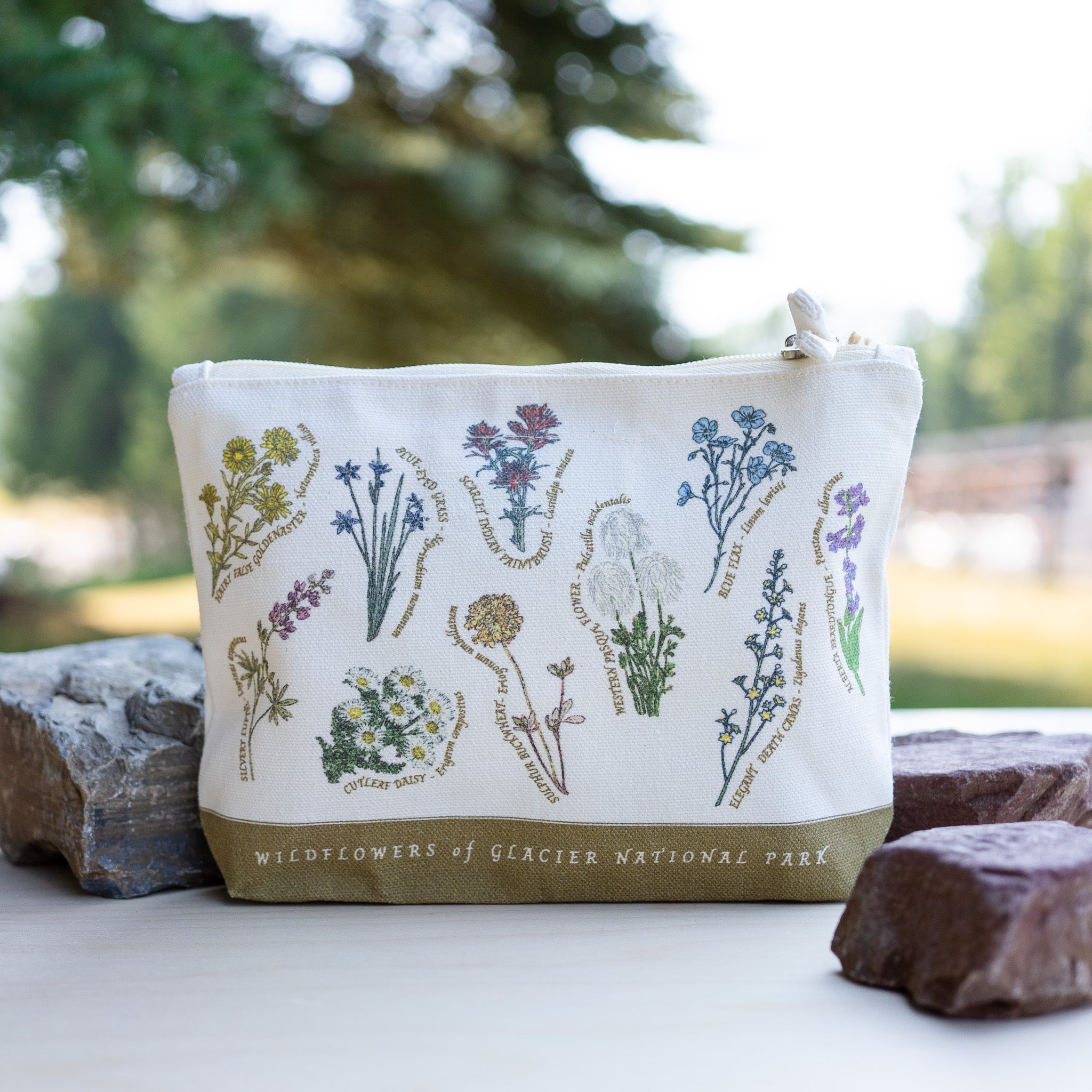 Glacier Wildflowers Zip Pouch