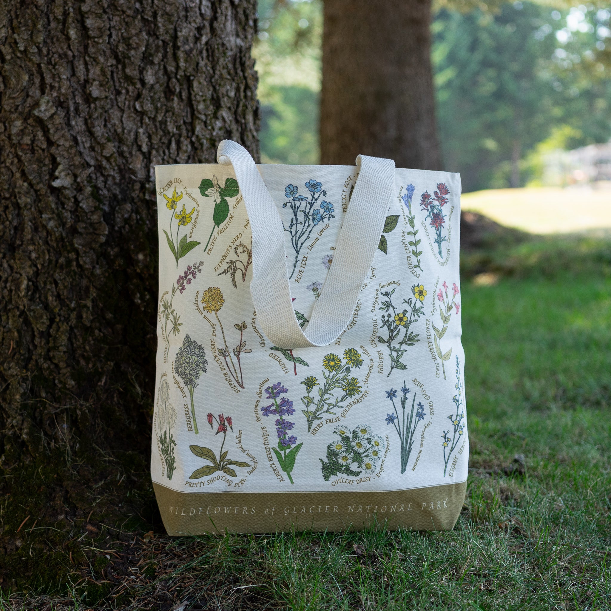 Glacier Wildflowers Canvas Tote Bag