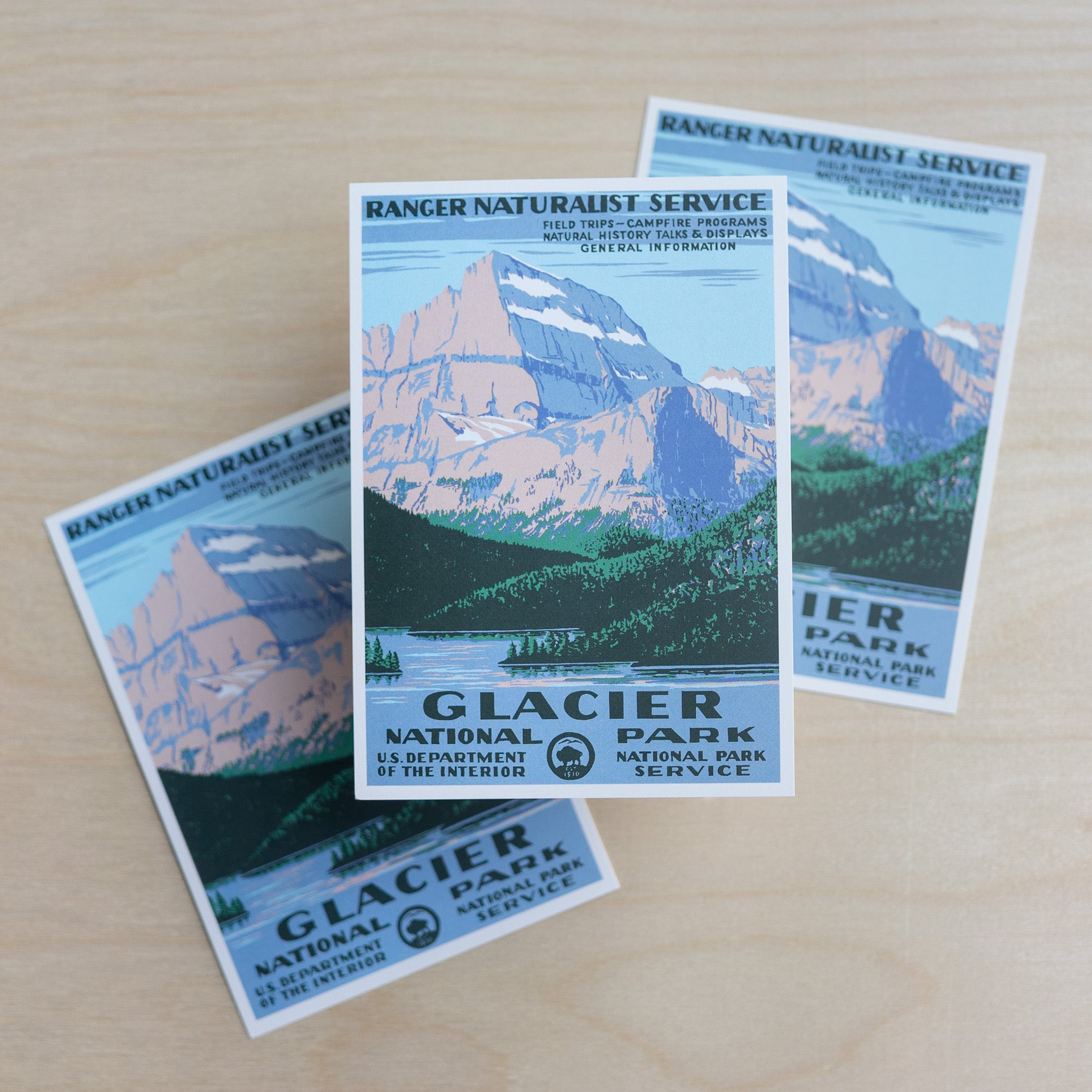 Glacier National Park WPA Postcard